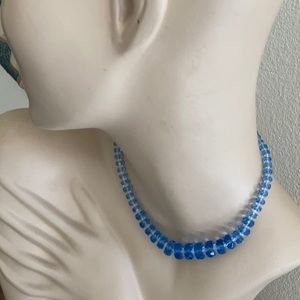 Vintage blue crystal  choker